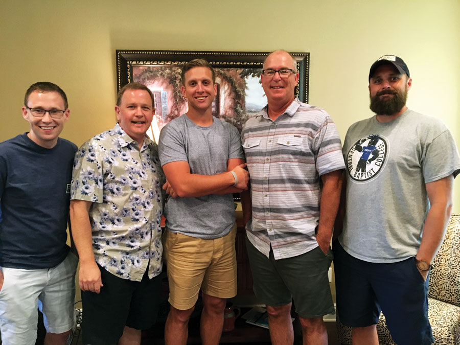 The pastors from First Baptist with Jeremy: Drew Russell, Brent Summerhill, Jeremy Hambrice, Roger Dunlap, Dustin Wisely The pastors from First Baptist with Jeremy: Drew Russell, Brent Summerhill, Jeremy Hambrice, Roger Dunlap, Dustin Wisely