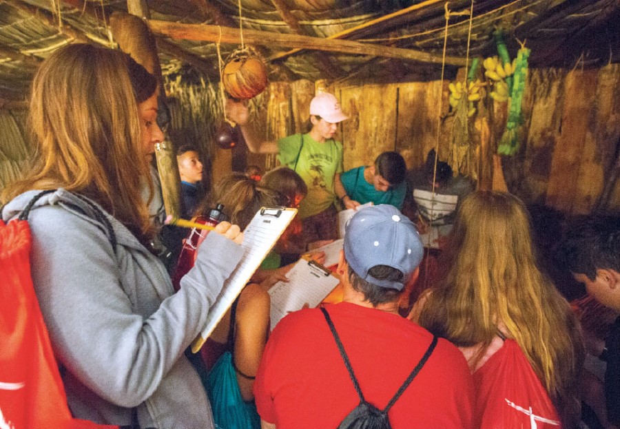 Students at Wayumi Expedition try their hand at learning an unwritten language Students at Wayumi Expedition try their hand at learning an unwritten language