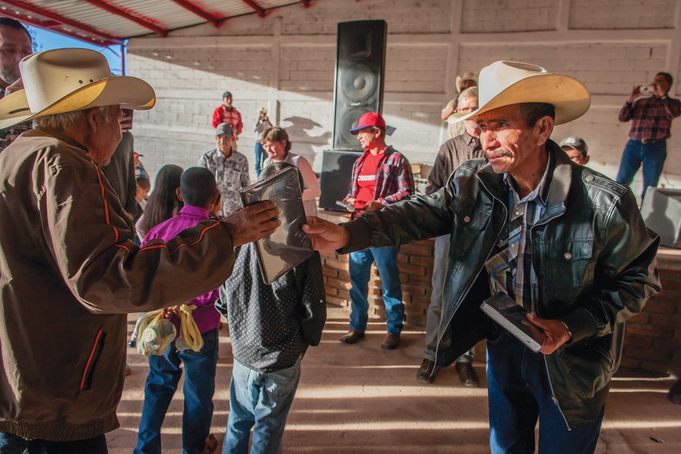 Juan, on right, one of the pillars of the Tepehuan church Juan, on right, one of the pillars of the Tepehuan church