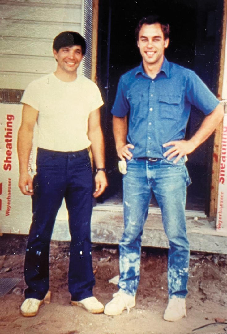 1988 Larry on construction at the Home Office with Andy Kline 1988 Larry on construction at the Home Office with Andy Kline