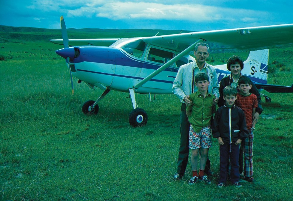 The Sanford family (Steve in front) visiting Tribal Air Communications (now Ethnos360 Aviation) in Grant, Nebraska. Circa 1975 The Sanford family (Steve in front) visiting Tribal Air Communications (now Ethnos360 Aviation) in Grant, Nebraska. Circa 1975