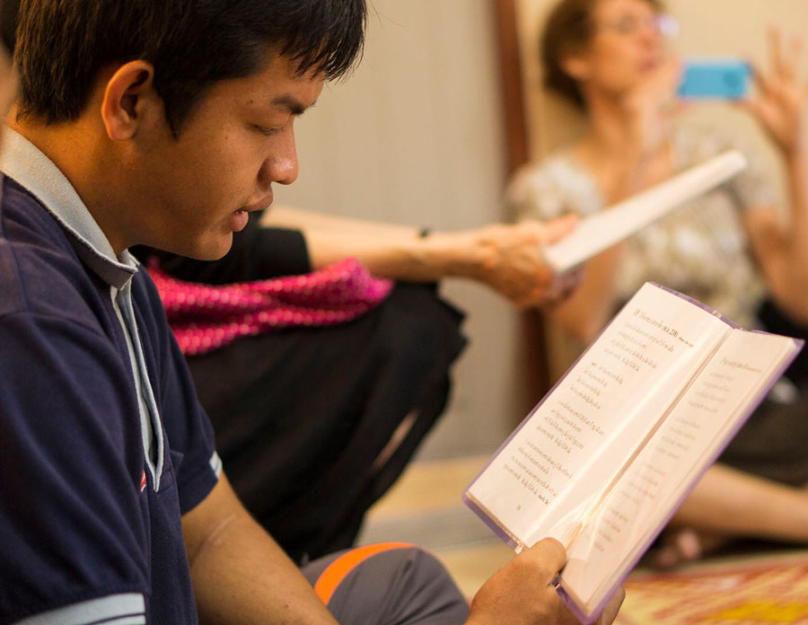 Prai man learning to read Prai, Learning, Reading, Scripture