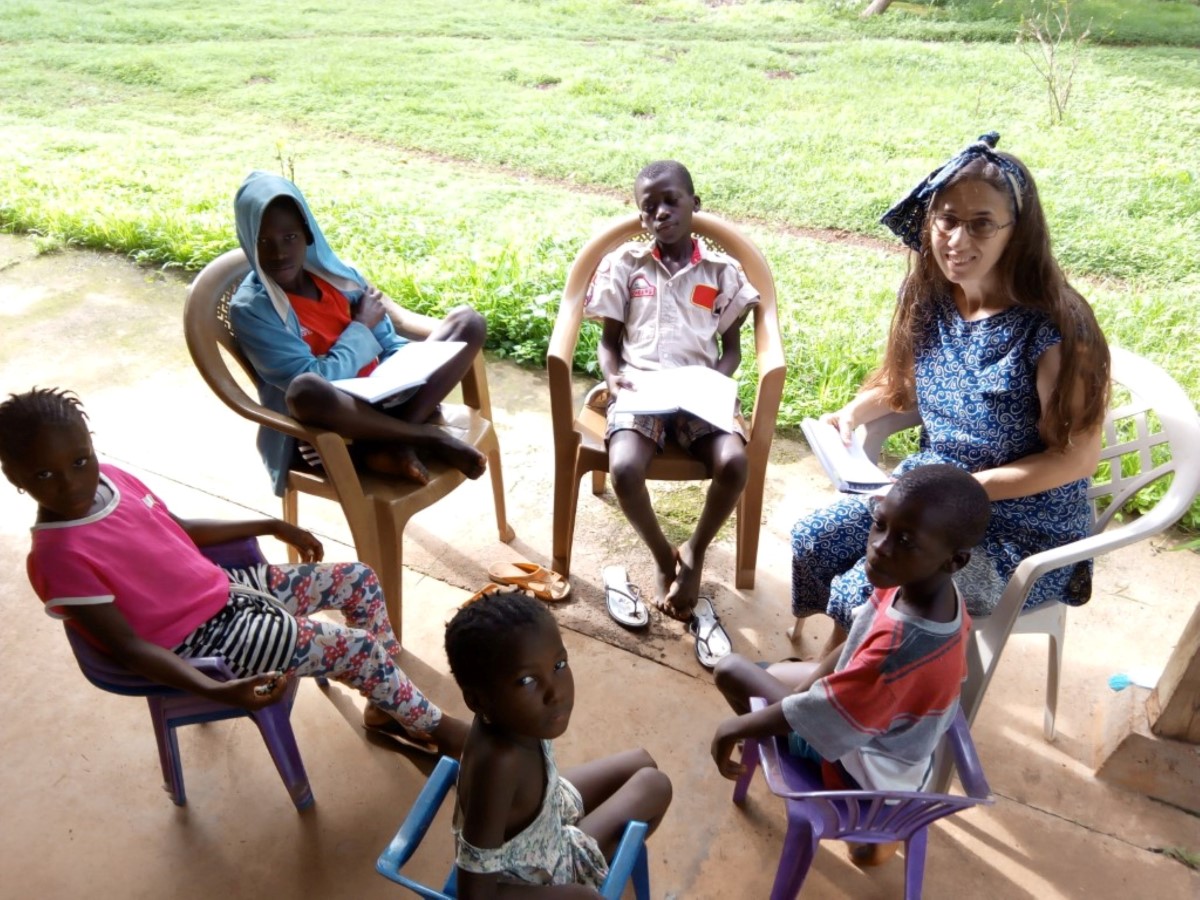 Yolanda with her Sunday School class
