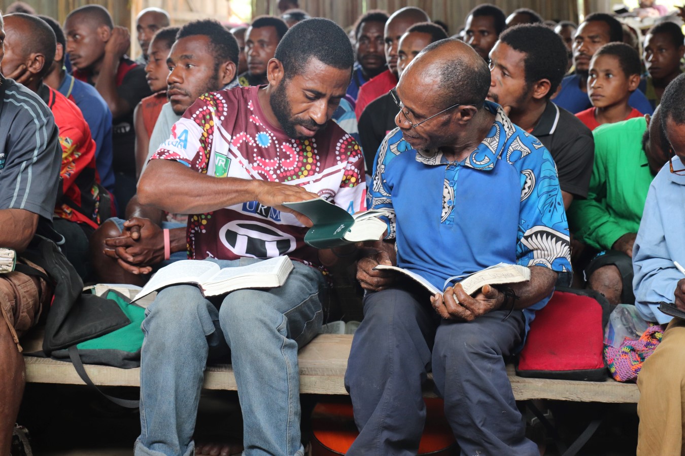 Namoleya and another man studying
