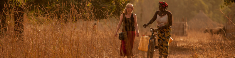 Partnering Two women in a field
